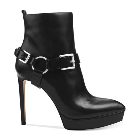 michael kors booties black|michael kors heeled boots.